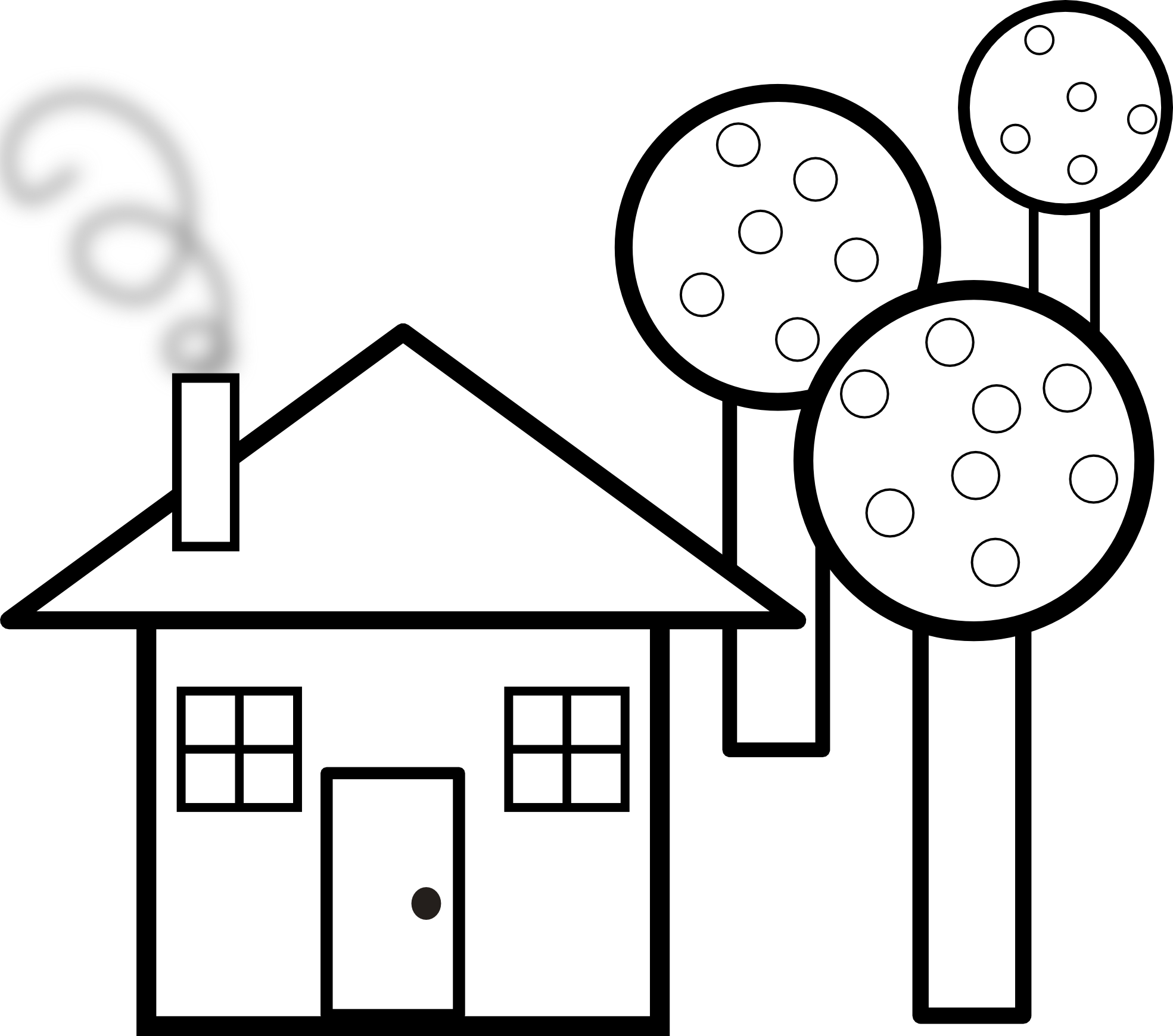 Haunted House Clipart Black And White | Clipart Panda - Free ...