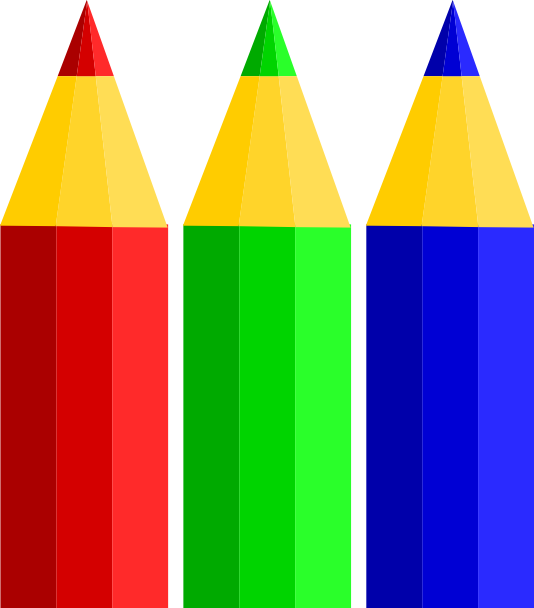 Color Pencils clip art Free Vector / 4Vector