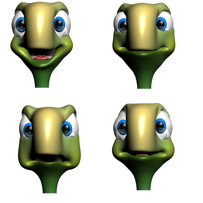Cartoon Turtle Rigged 3D Model Game ready rigged .max .obj .3ds ...