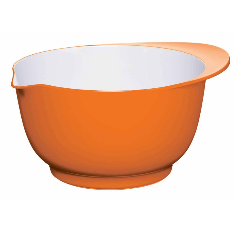 Large Orange Melamine Two Tone Mixing Bowl