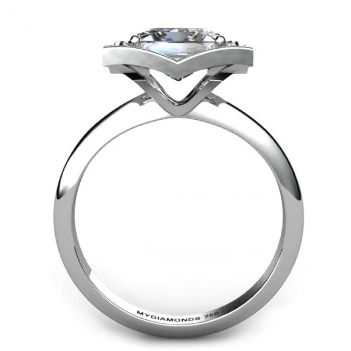Dulce - Ballerina Style Halo Princess Cut Diamond Ring
