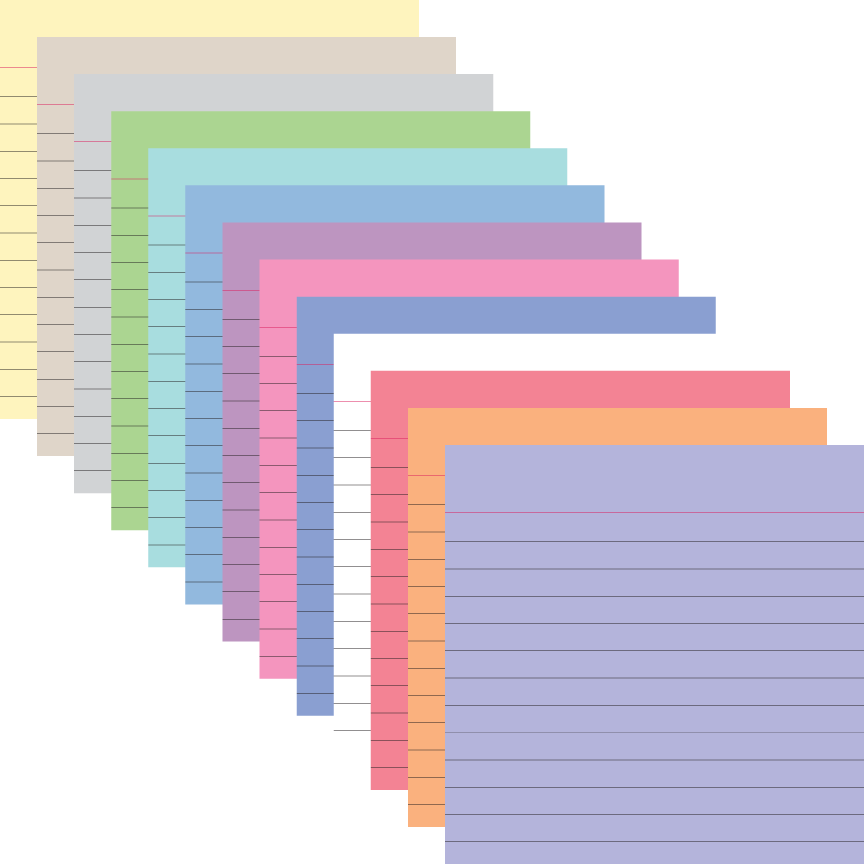 Assorted Colors Digital Sticky Notes Lined PDF