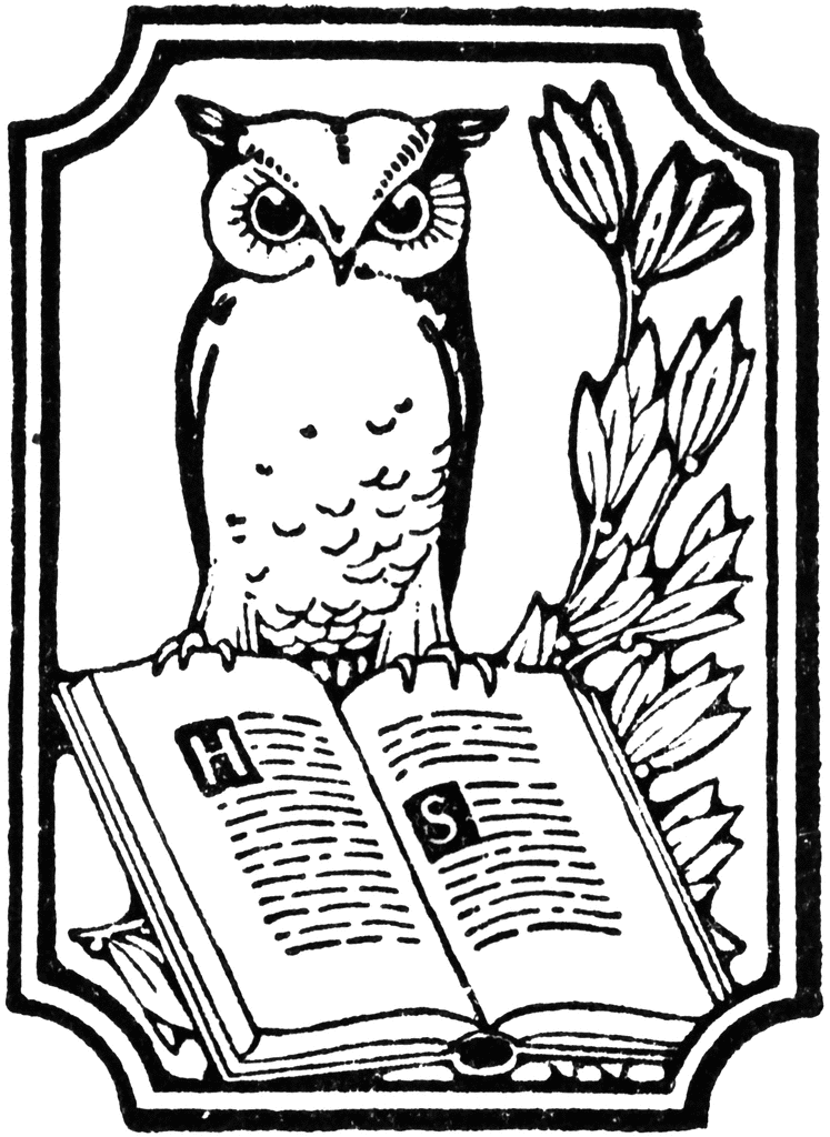 Owl and Book | ClipArt ETC