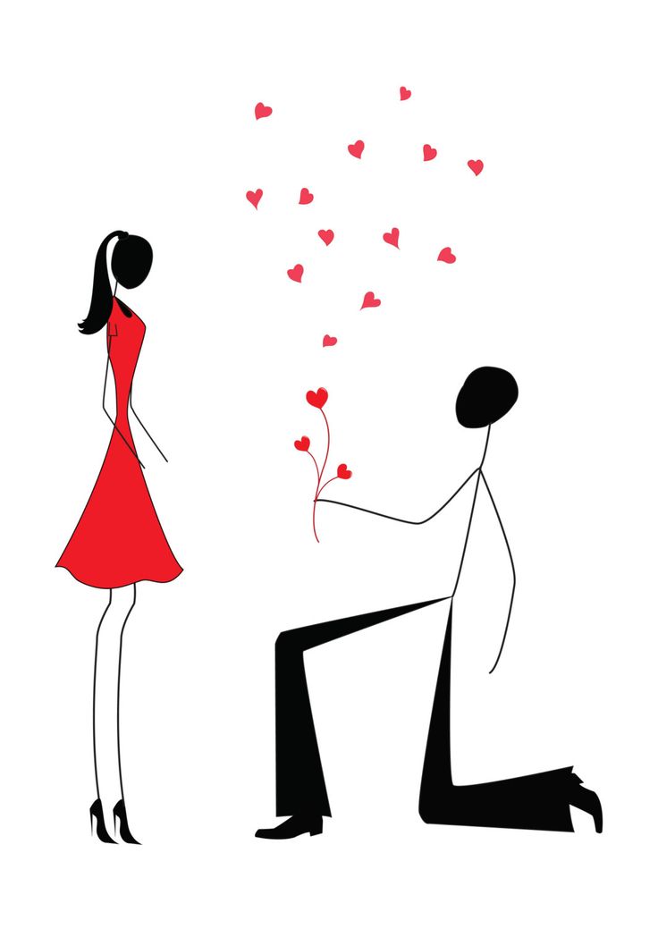 Valentine illustration: cute couple