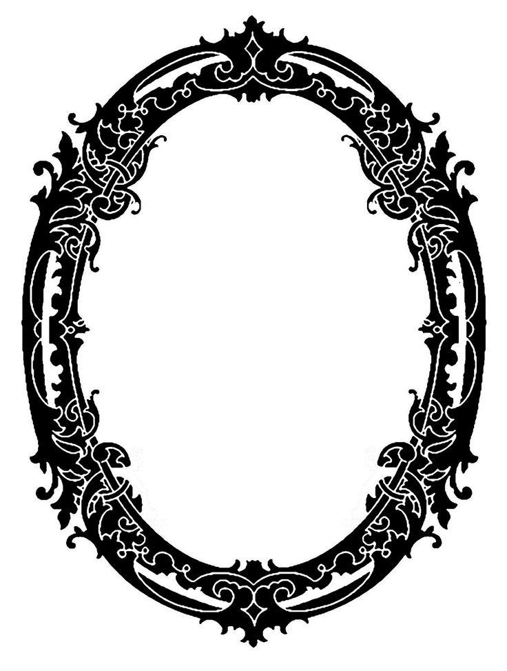 Antique Oval Frame Silhouette