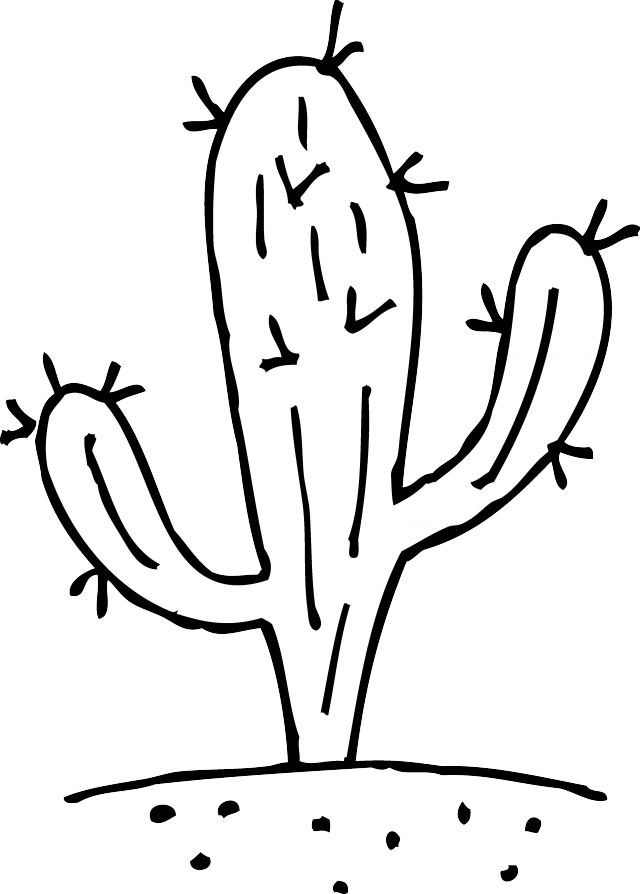 Prickly Cactus Coloring Page Free Clip Art 143988 Cactus Coloring Page