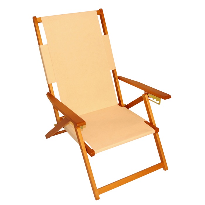 Reviews for Teak Stained Wood Beach Chair - Natural