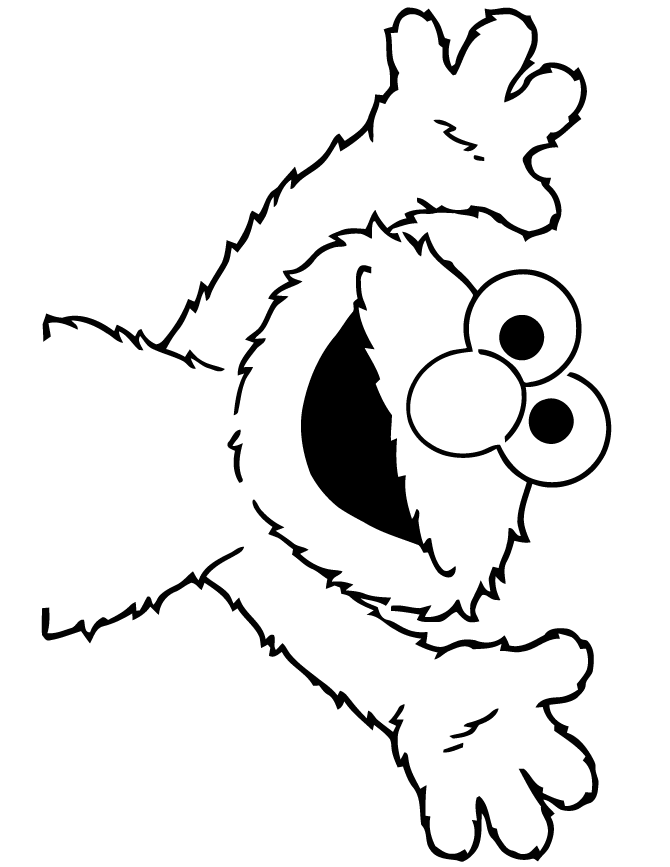 Elmo And Zoe Best Friends Coloring Page | HM Coloring Pages
