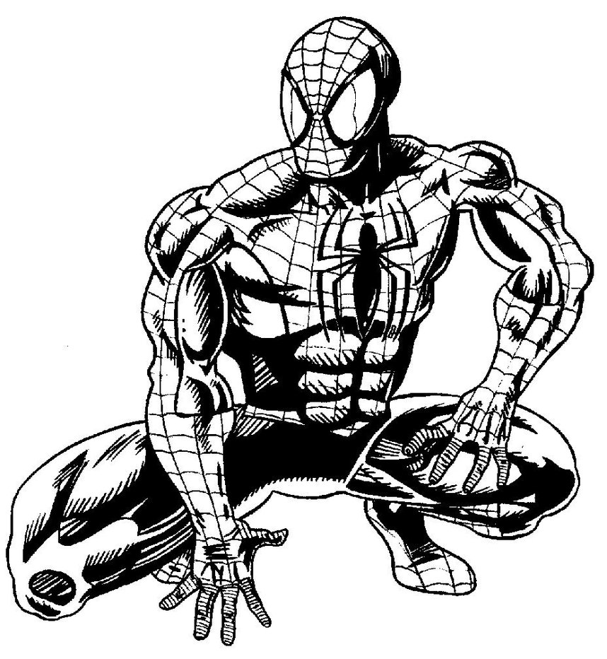 Black and White Drawing Spidey by kameleon84 on deviantART