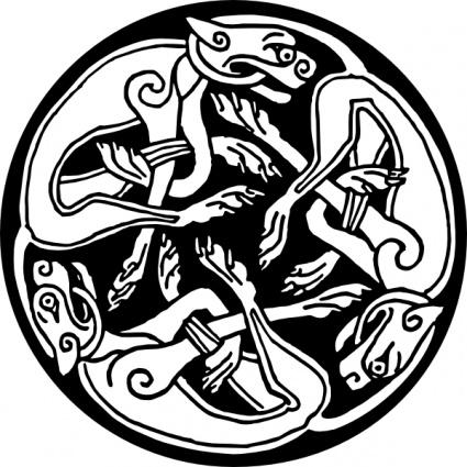 Tattoo Celtic Round Dogs clip art - Download free Other vectors