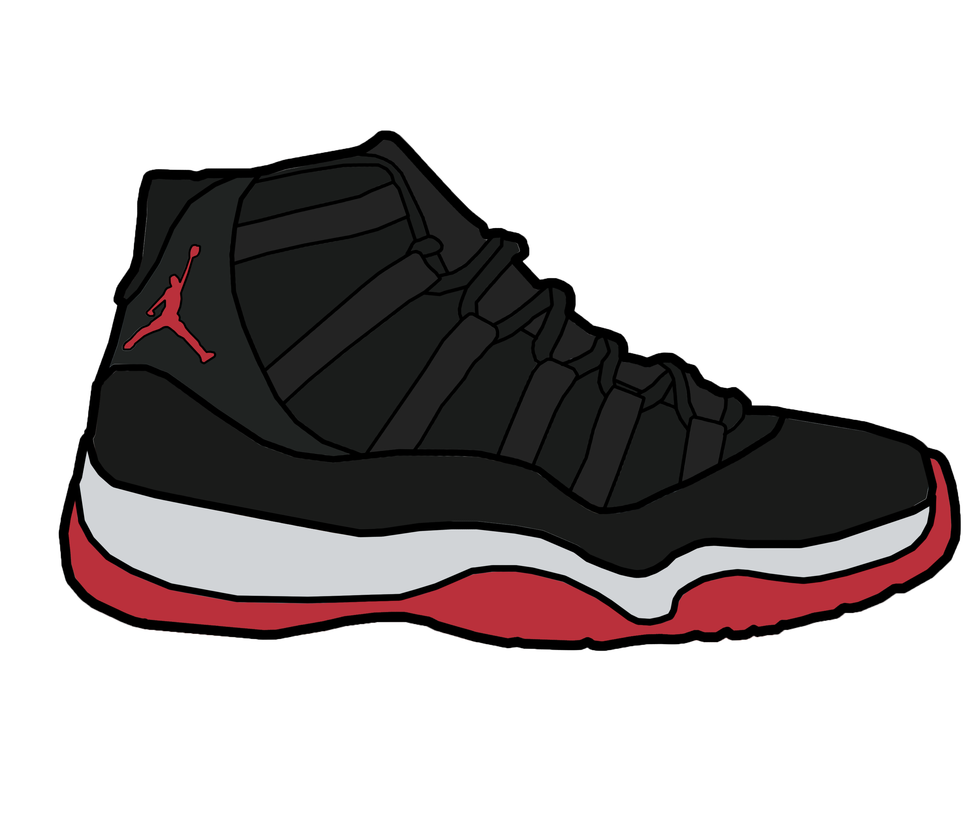 Jordan 11 Drawing | Shoe Clip Art - Cliparts.co