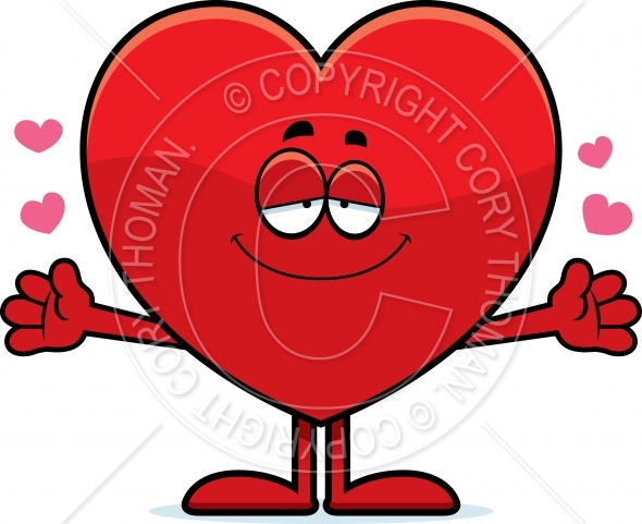 Cartoon Heart Hug Vector and Royalty Free License - Cory Thoman ...