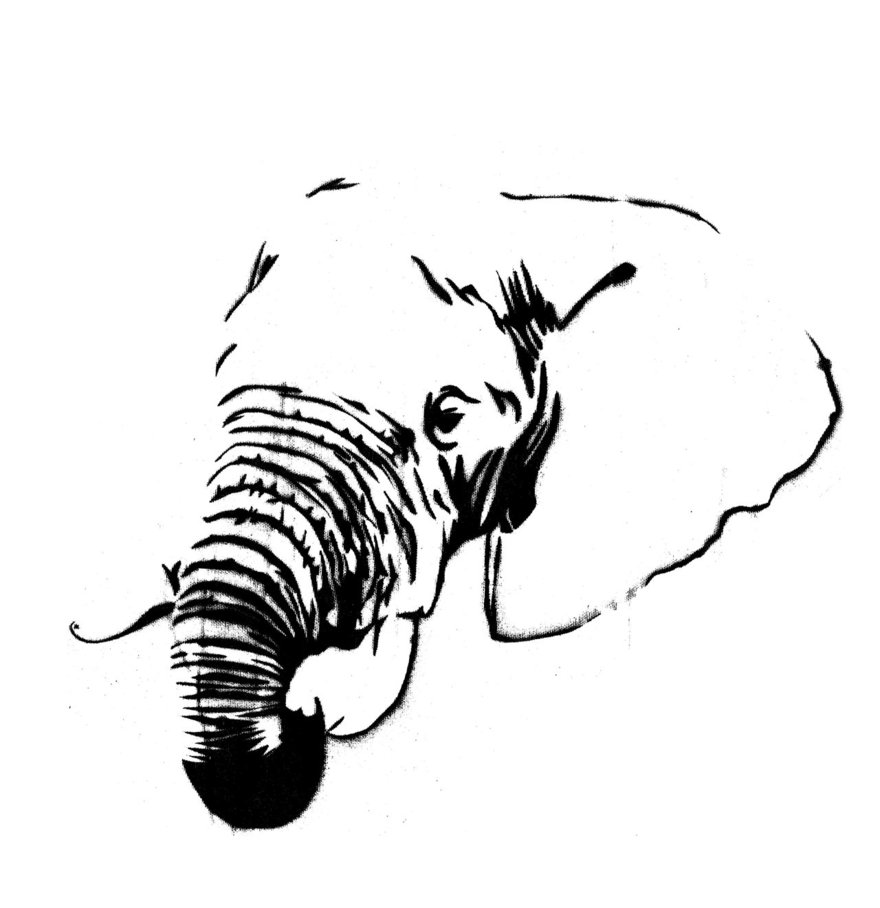 deviantART: More Like Baby elephant stencil by lydiarabbit