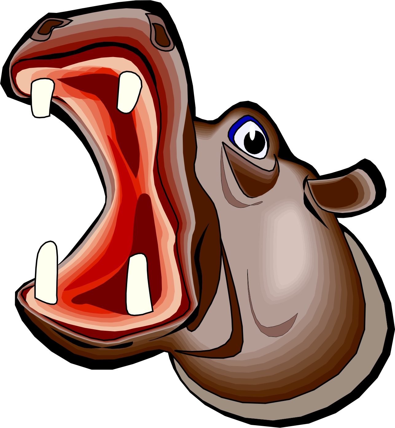 Cartoon Hippo Head Images & Pictures - Becuo