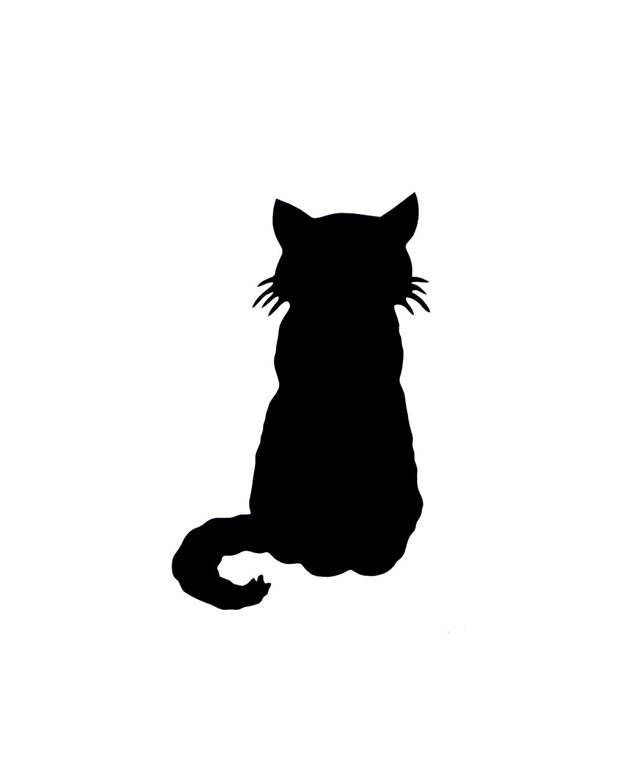 Sitting Cat Silhouette Images & Pictures - Becuo
