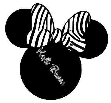 Zebra Minnie Mouse Vinyl Decal