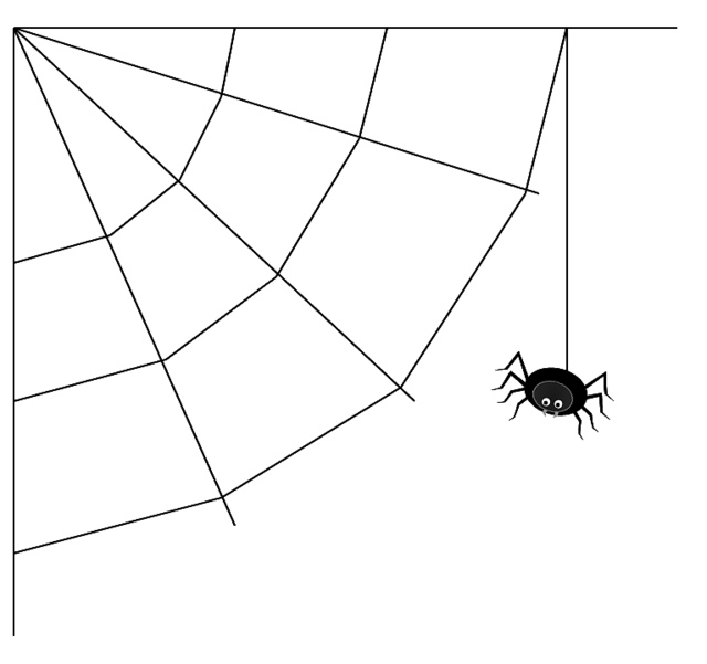 Black spider in web clip art, cute style 12cm | Flickr - Photo ...