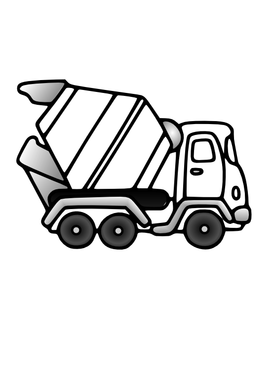 free black and white truck clipart - photo #24