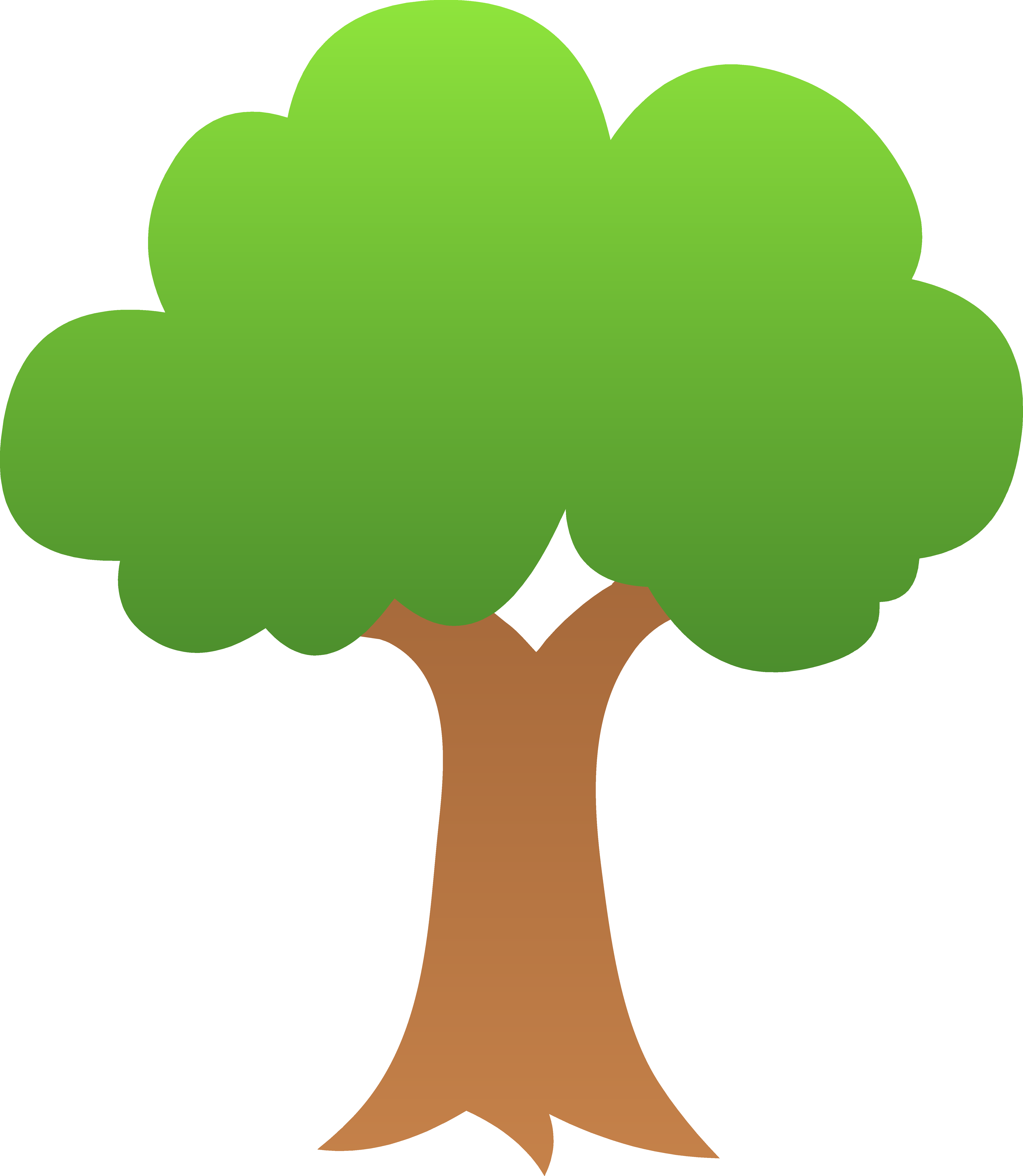 Cute Green Tree Design - Free Clip Art