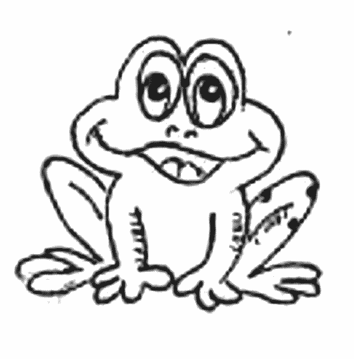 frog cartoon Colouring Pages