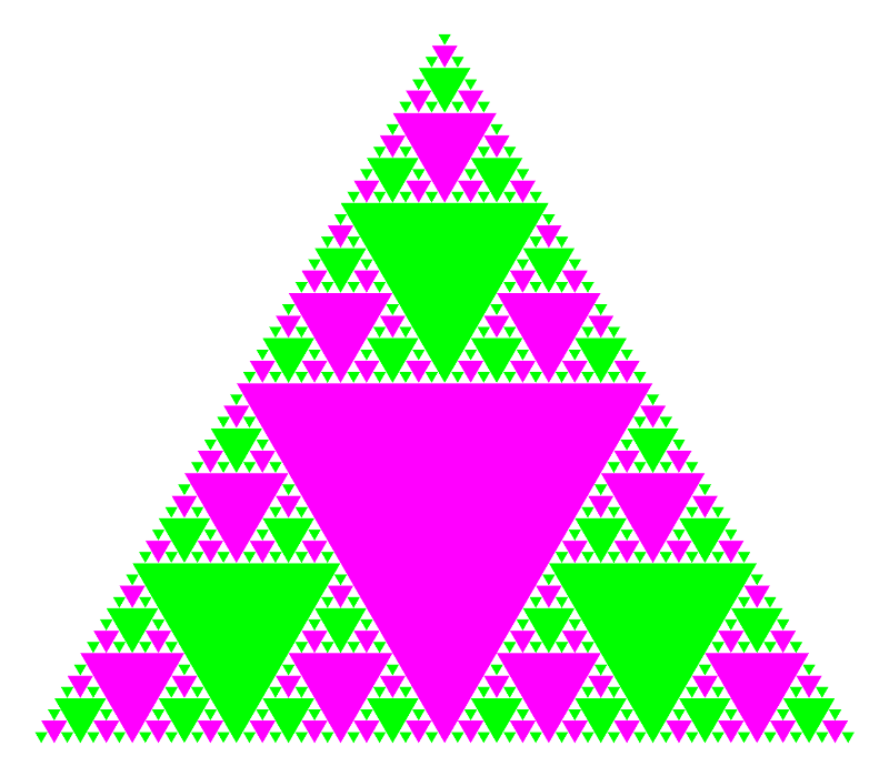 Fun math art (pictures) - benice equation: Sierpinski Triangle ...
