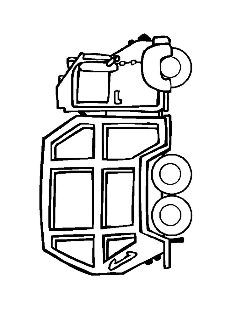 printable Trash truck coloring pages - smilecoloring.com