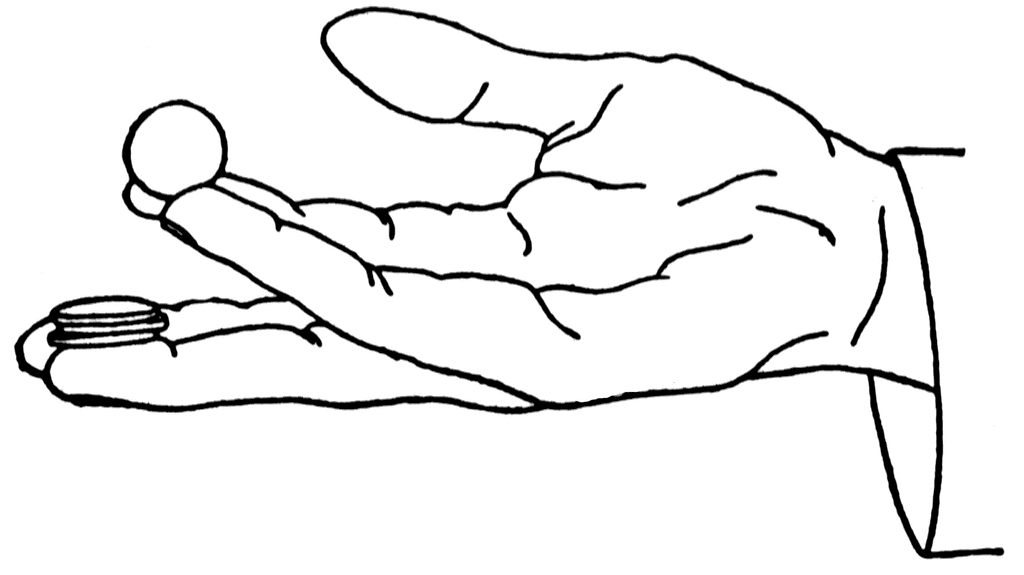 Hands with coins | ClipArt ETC
