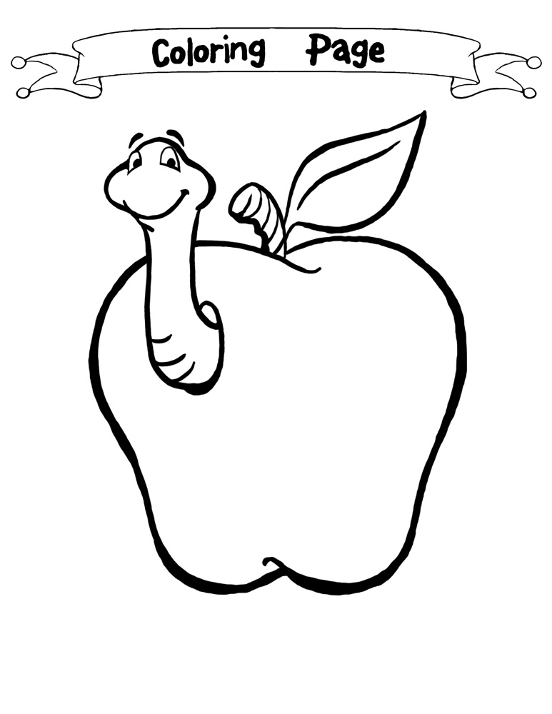 Worm Coloring Page | Coloring