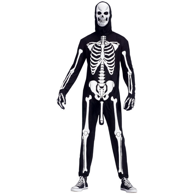 Mens Adults Funny Naughty Skele-Boner Skeleton Suit Inflatable ...
