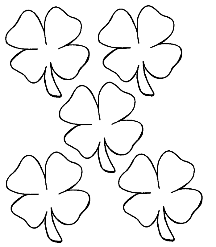 Four Leaf clover coloring page | St. Patricks Day | Pinterest