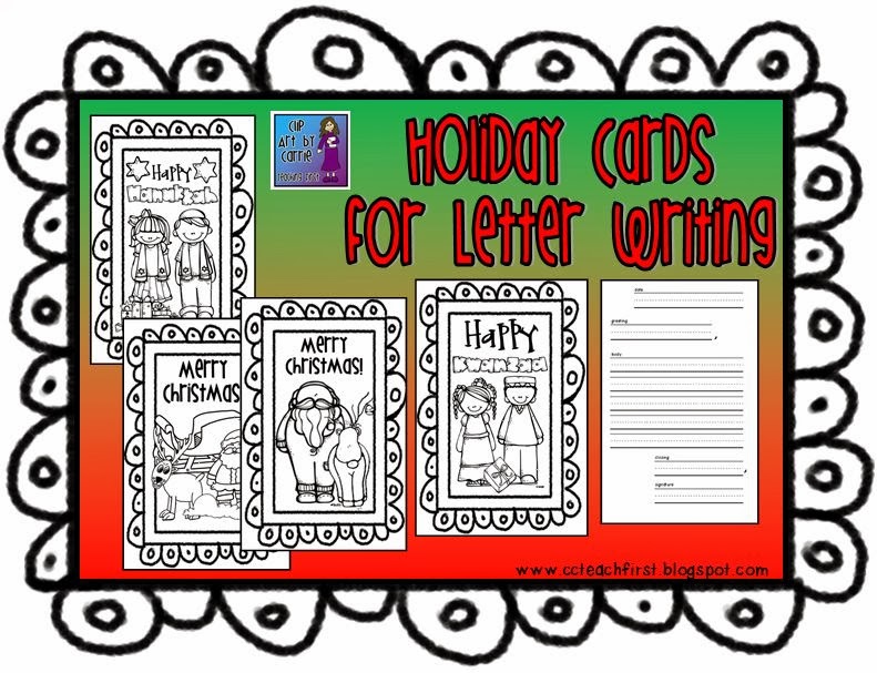 Clip Art by Carrie Teaching First: Holiday Cards for Letter ...