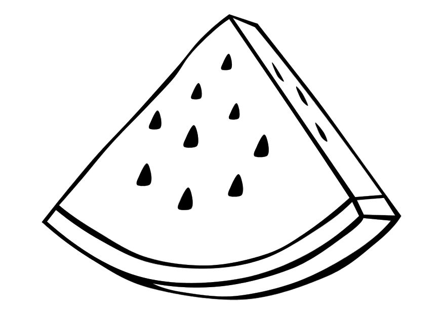 Watermelon Slice Coloring Page Images & Pictures - Becuo