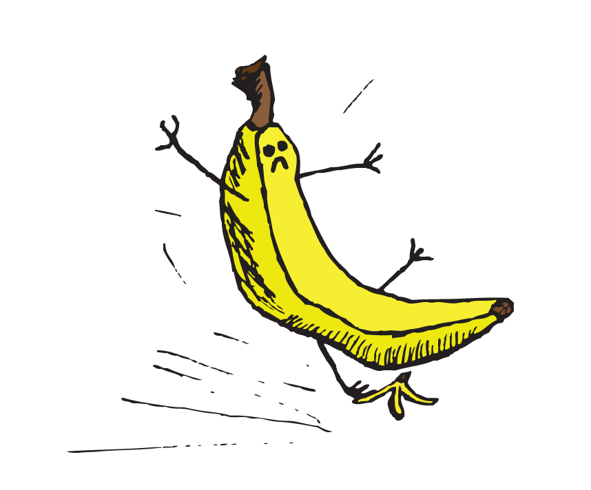 A Banana Slipping on a Banana Peel… | Something Creative Every Day