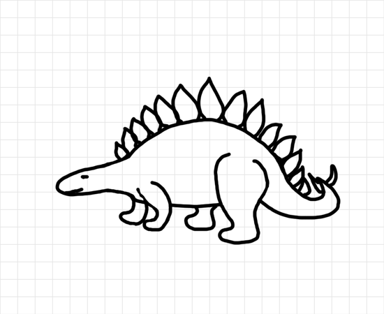 How to Draw a Stegosaurus Dinosaur