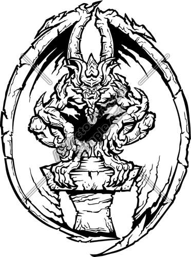 Evil Gargoyle Clipart and Vectorart: Misc Graphics - Fantasy ...