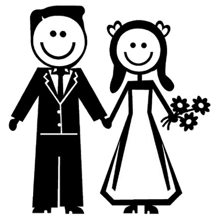 Husband And Wife Stick Figure Decal