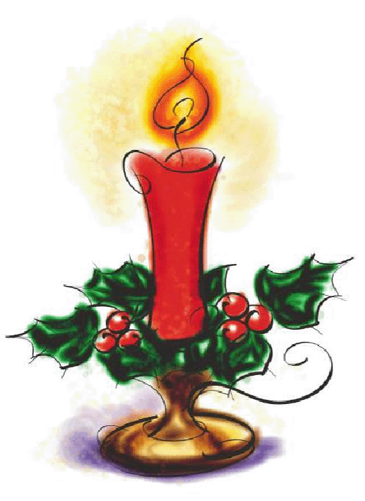 Pix For > Holiday Candles Clipart