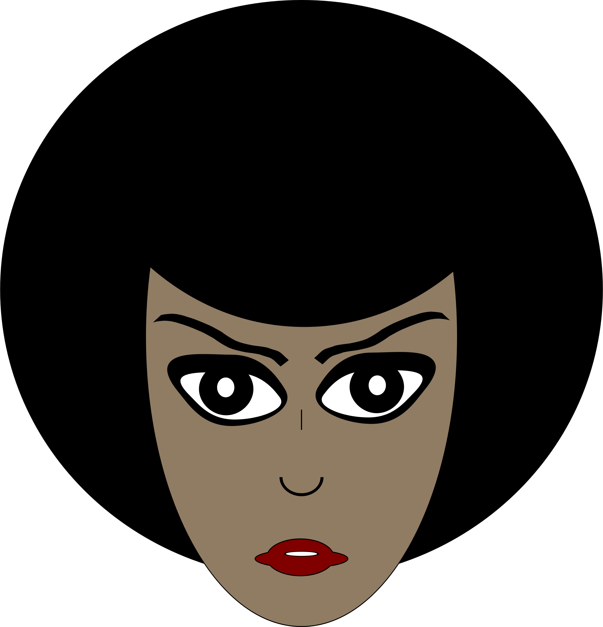 Clipart - Cartoon African American Woman
