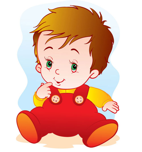 Cute Vector Baby Boy | vector children
