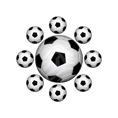 Soccer balls - clipart #