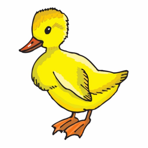 Baby duck cartoon cut out | Zazzle