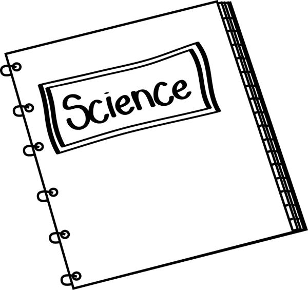 Black and White Science Notebook Clip Art - Black and White ...