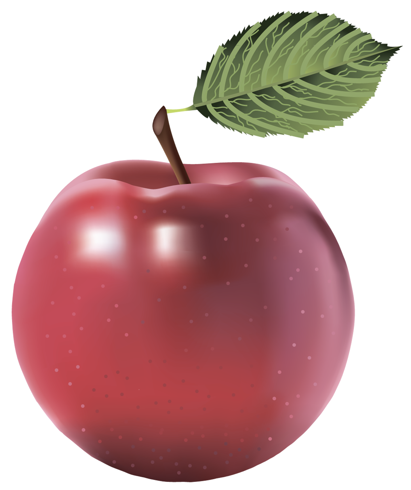 Large Red Painted Apple PNG Clipart