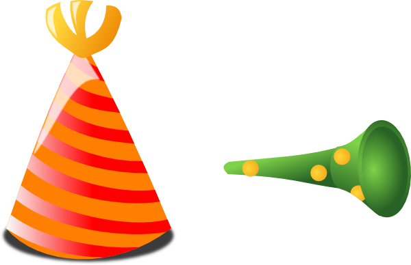 Birthday Hat And Horn clip art - vector clip art online, royalty ...