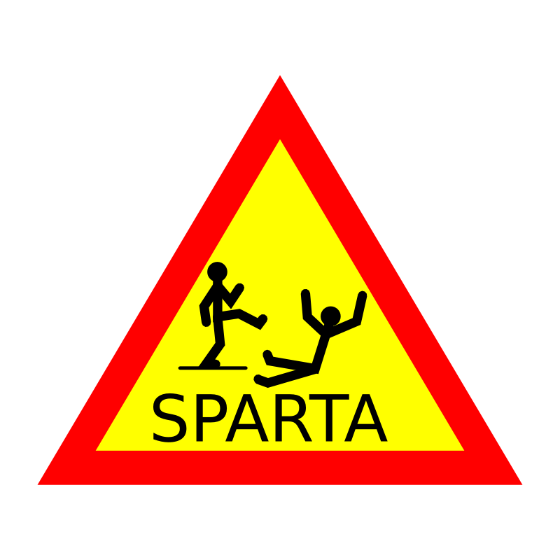 Clipart - Caution SPARTA!