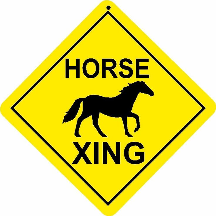 Horse Xing Sign - Many Farm Animals Crossings Available