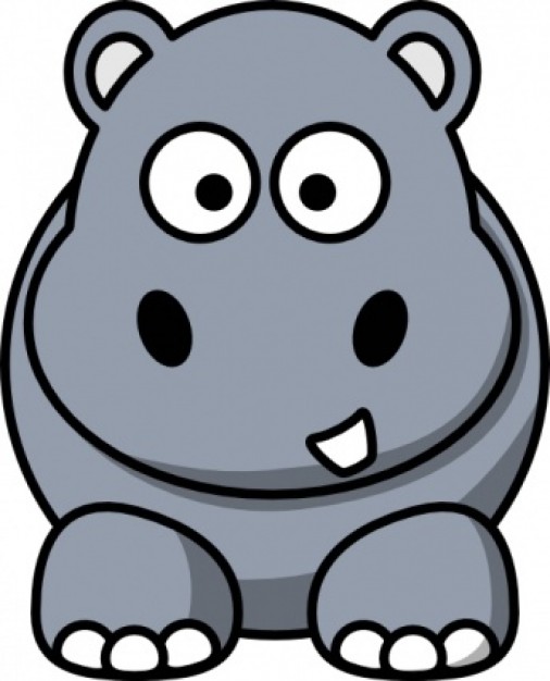 Hippo clip art Vector | Free Download