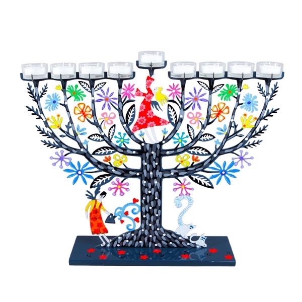 Family Tree Hanukkah menorah by Tzuki Design