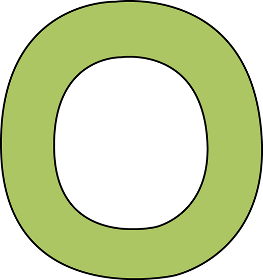 Green Letter O Clip Art - Green Letter O Image