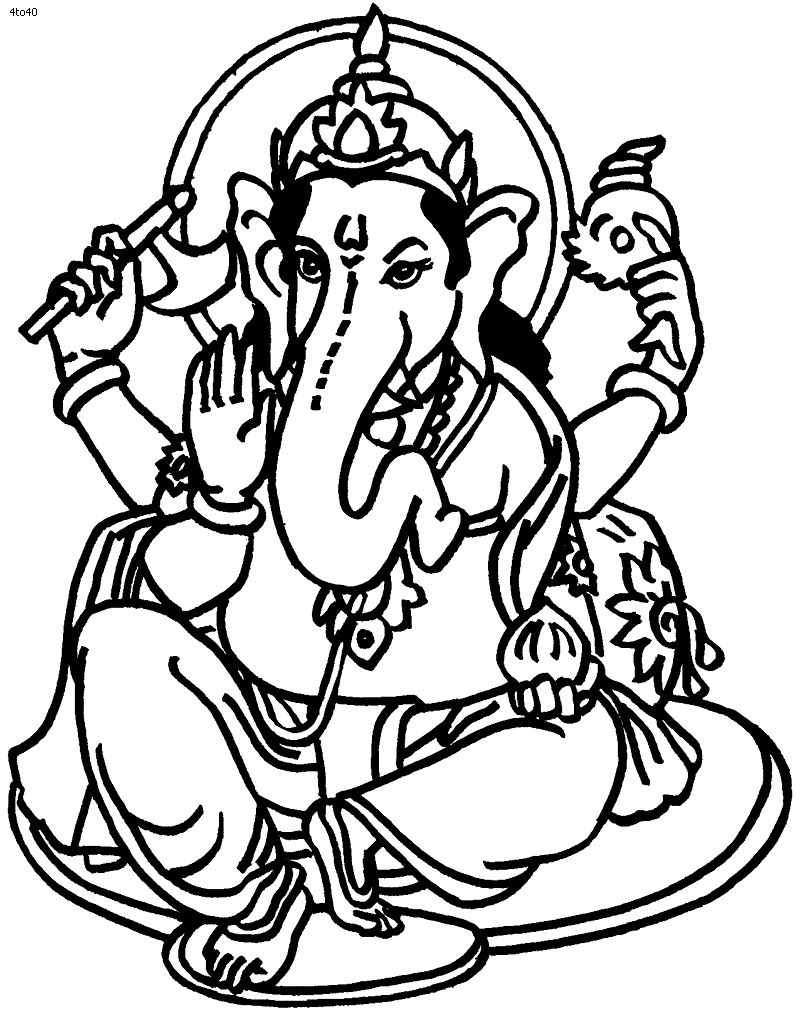 Ganesha Outline - ClipArt Best